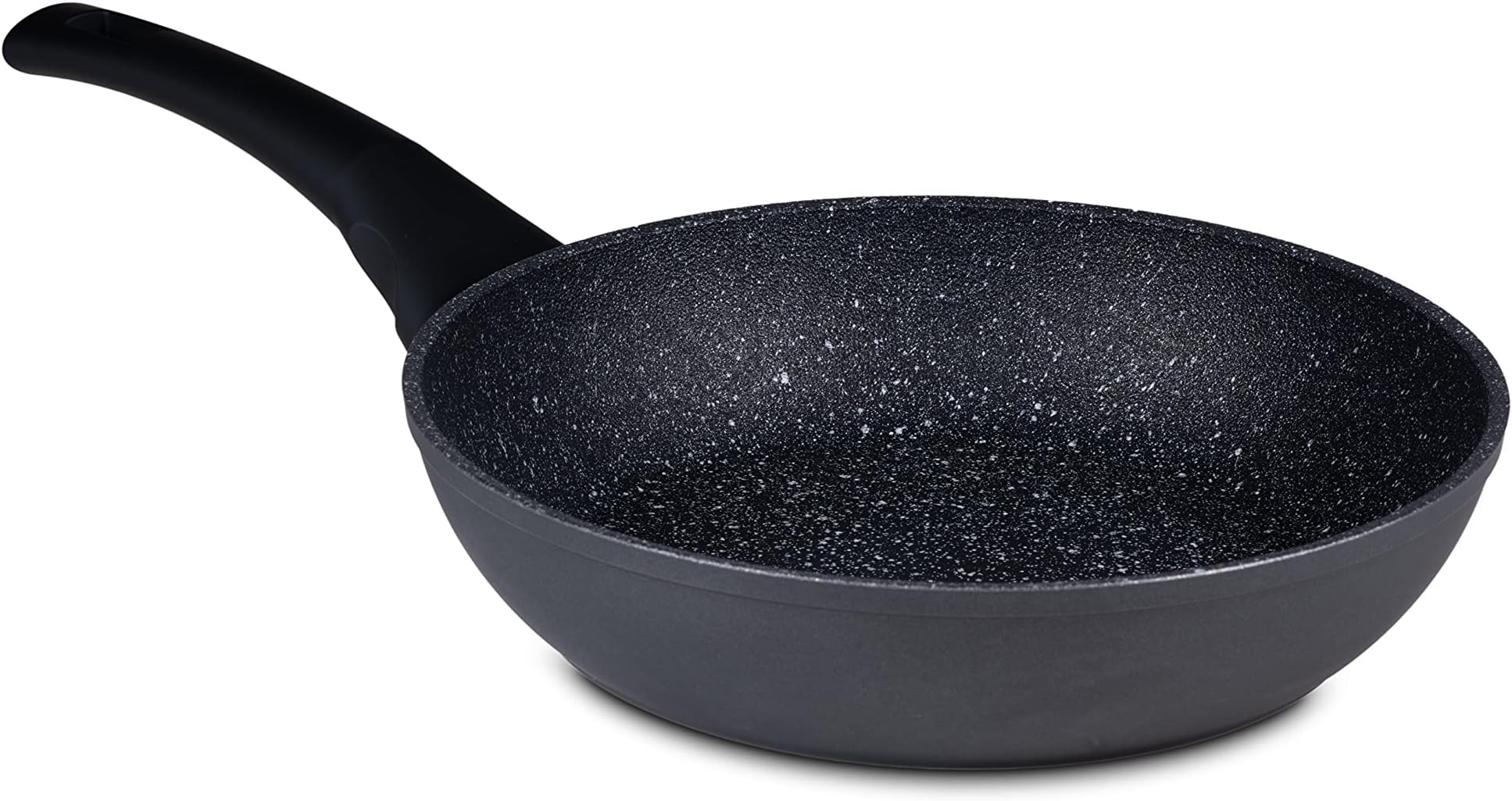 ZinelDesigna with Endura Extreme Frying Pan Toughened Forged Aluminium Non Stick, Black, 28cm