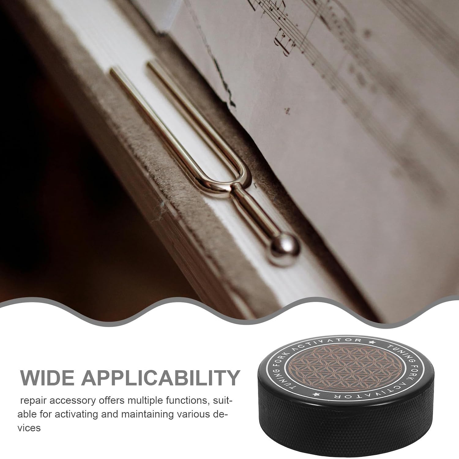 Rubber Tuning Fork Activator Music Tuning Accessories Minimal Noise Sustained Tone Fork Puck and Maintenance