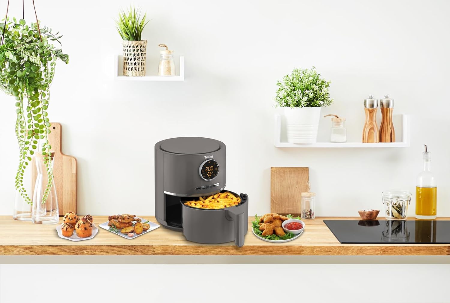 مقلاة هوائية اير فراي الترا من تيفال، 8 برامج معدة مسبقًا بدون... - view 3