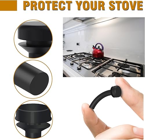 Miniatura 4 de WB02X24790 - Paquete de 10 protectores de rejilla para estufa de gas, patas de goma compatibles con quemador GE, estufa de café, estufa, estufa,