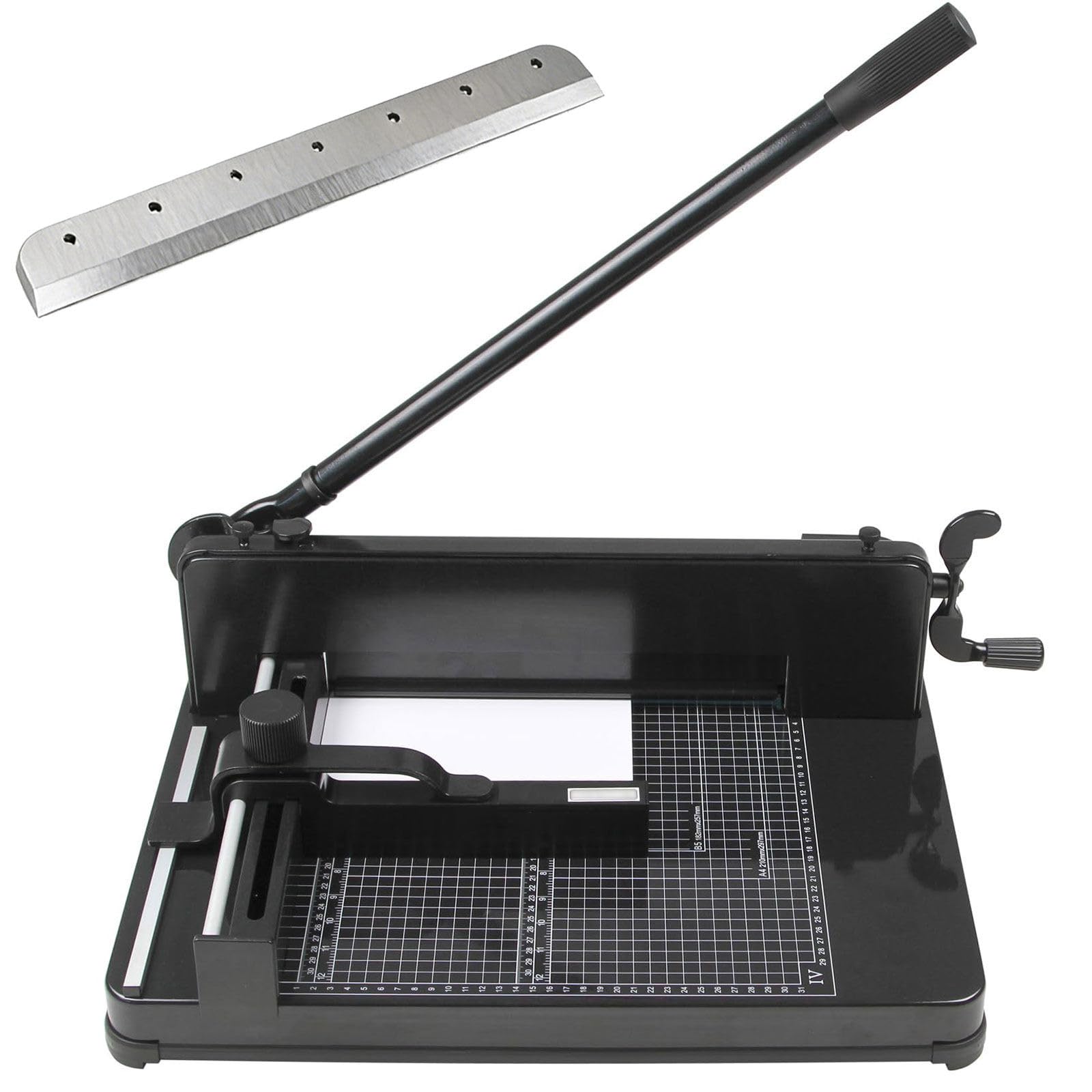Taglierina a ghigliottina per Carta, 30 cm, Taglia 400 Fogli, taglierina Resistente per Ufficio, Tipografia e Uso Commerciale.