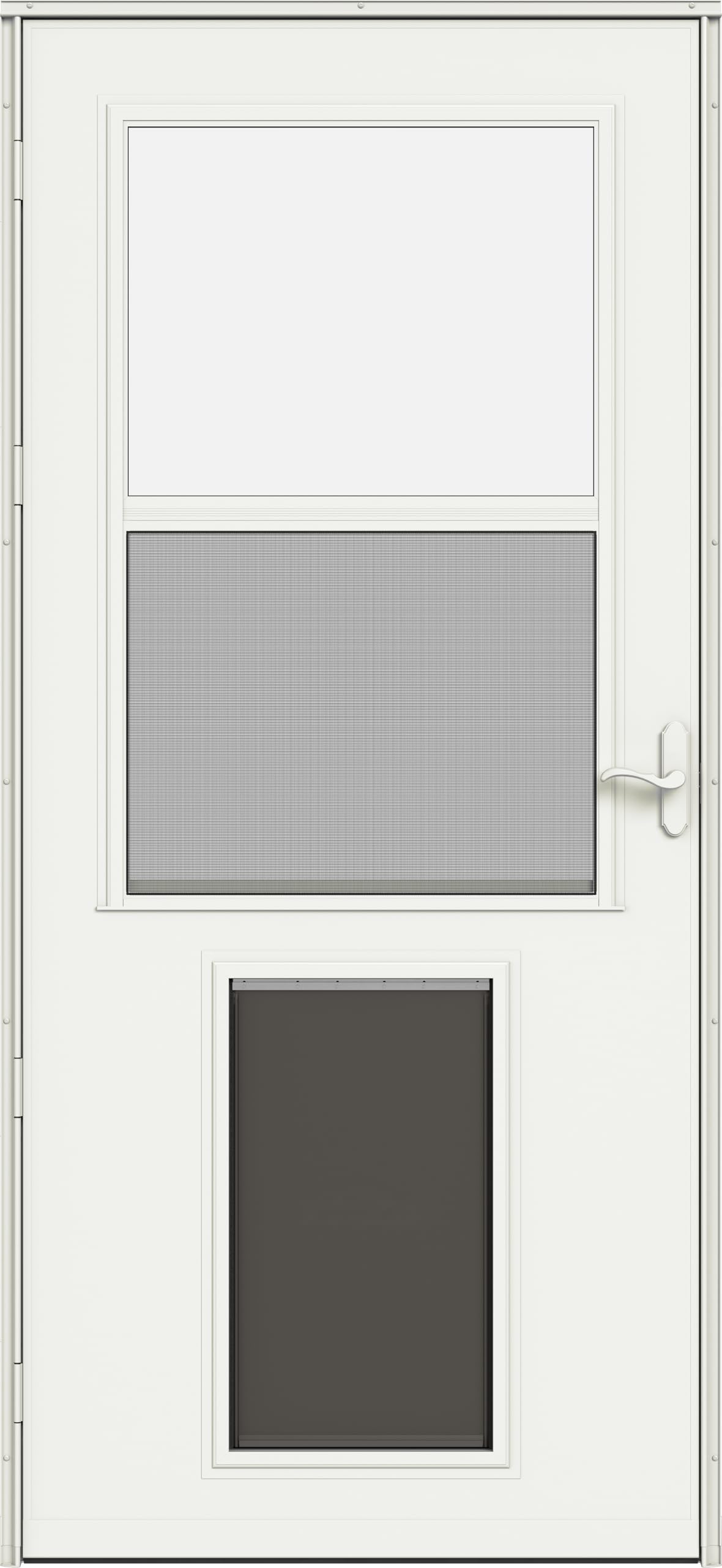 LARSON 20 Pet XL Highview XL Pet Door White 36-in. Storm Door