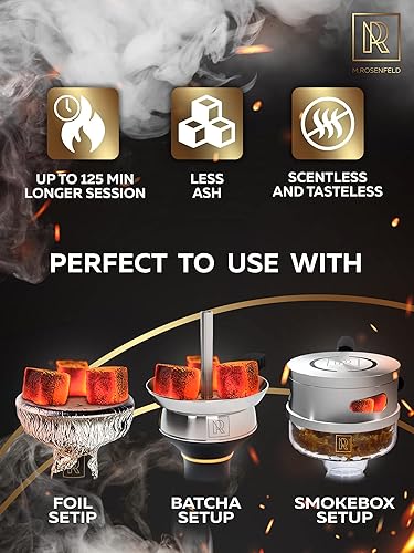 Miniatura 11 de Cachimba carbón de carbón de coco – Paquete XL 84 unidades y 2.6 lbs (2.6 libras) – Calidad premium 0.984 in (1x1x1 in) – 100% carbón de coco