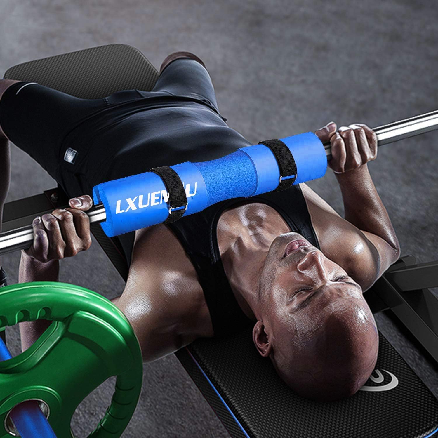 Barbell Pad Squat Pad for Squats, Lunges and Hip Thrusts - Foam Sponge Pad for Standard and Olympic Bars - Provides Relief to Neck and Shoulders While Training