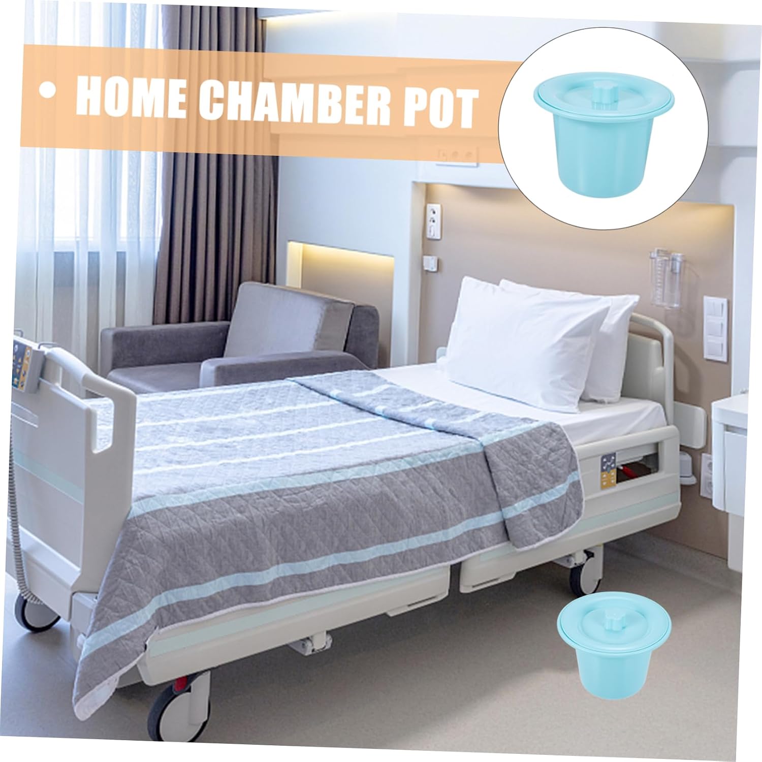 2pcs Portable Urinal Pot Lid for Adults and Boy Girl Household Chamber Pot for Home Use Travel and Disabled Individuals High-Grade Easy to Clean for Family Use
