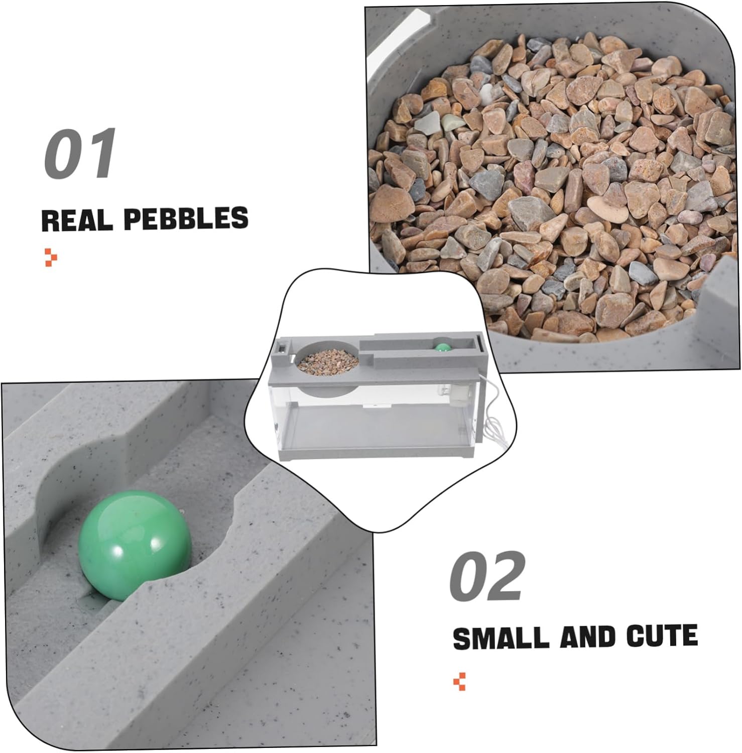 GALPADA Fish Tank for Small Spaces Easy Maintenance Aquarium for Decor Compact Design for Desks and Bathrooms