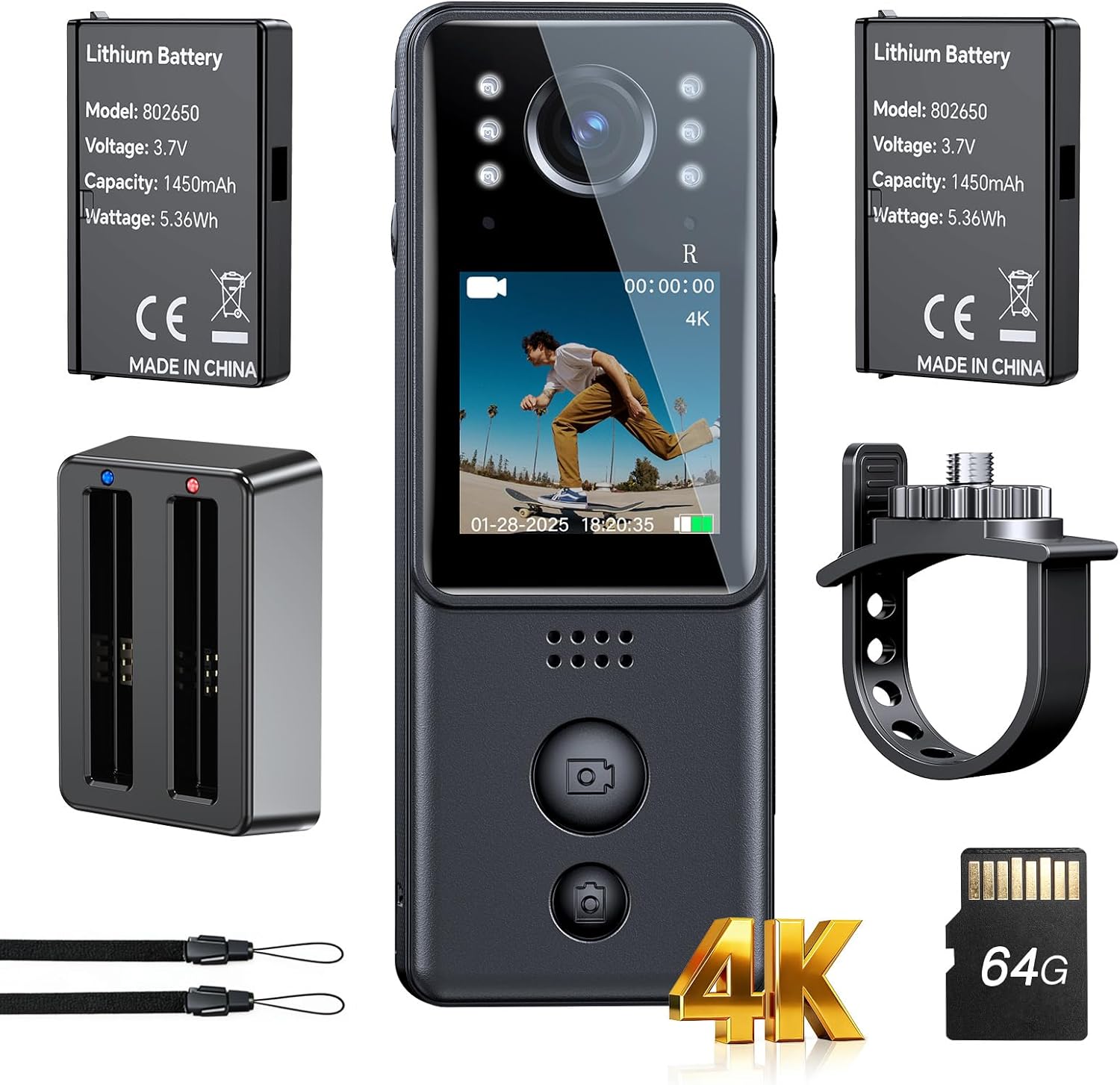 BOBLOV 4K A29 Body Camera capturing details in a mountain landscape