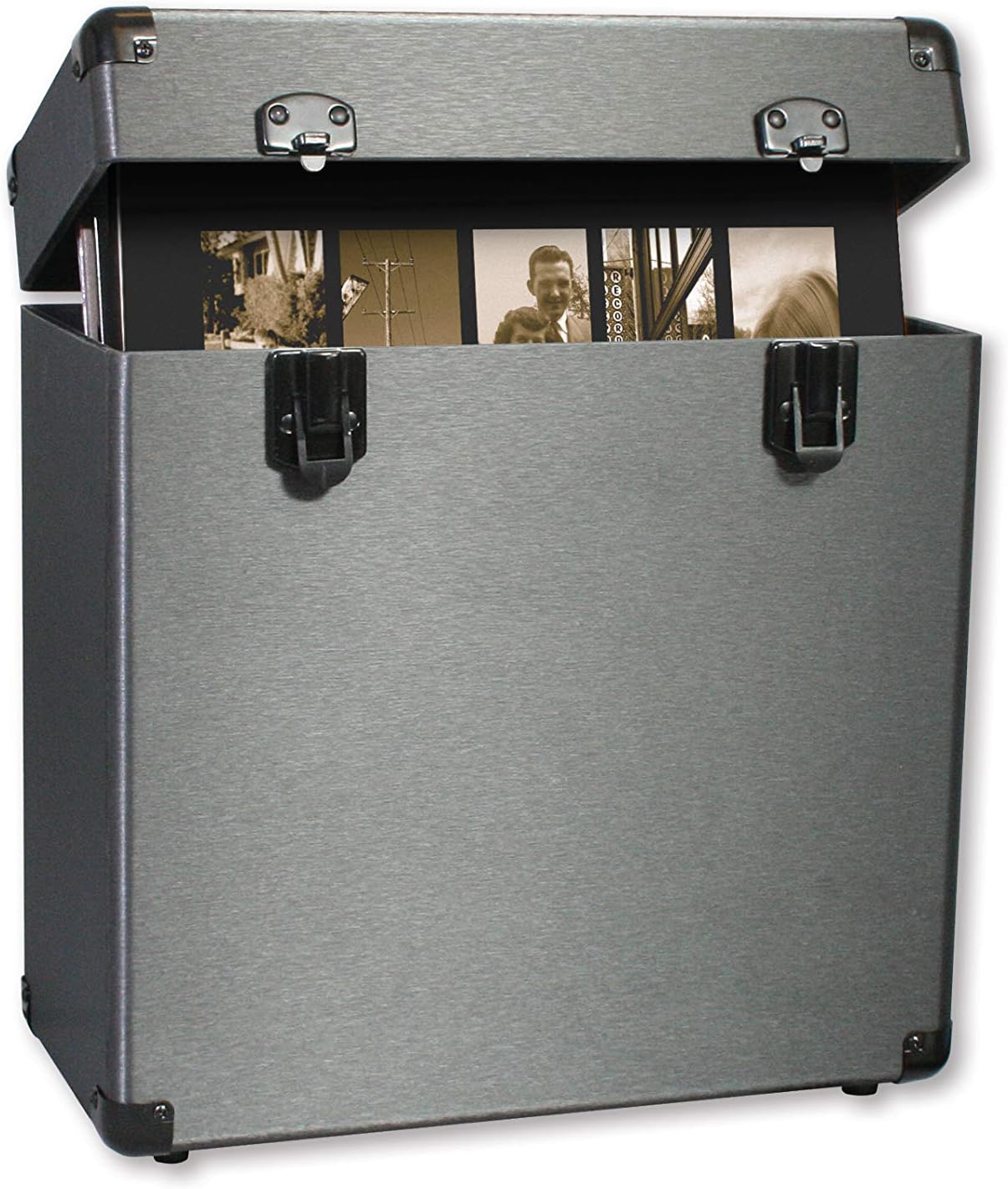 Vinyl Styl12" LP Album Record Storage Box Graphite Holds up to 30 Vinyl Records LPs Albums