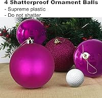 Vista 283 de Bolas de Navidad grandes de bronce de 3.2 pulgadas, adornos de decoración de árbol de Navidad, bolas colgantes inastillables para cumpleaños