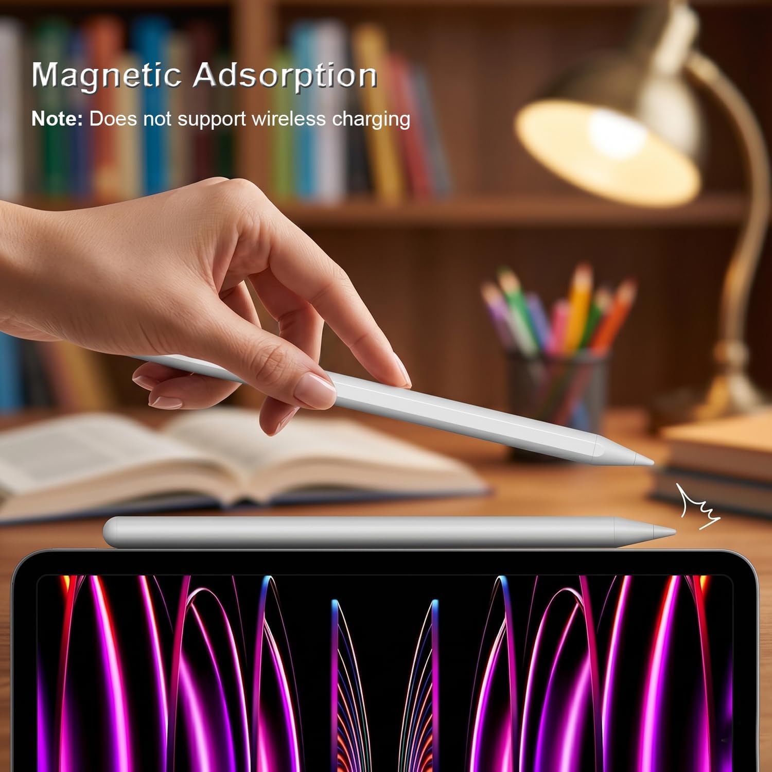 Stylus Pen for iPad, Fast Charge Active Pencil Compatible with 2018-2026 and Later iPad, iPad Pro, iPad Air, iPad mini with Palm Rejection & Tilt Sensitivity-White