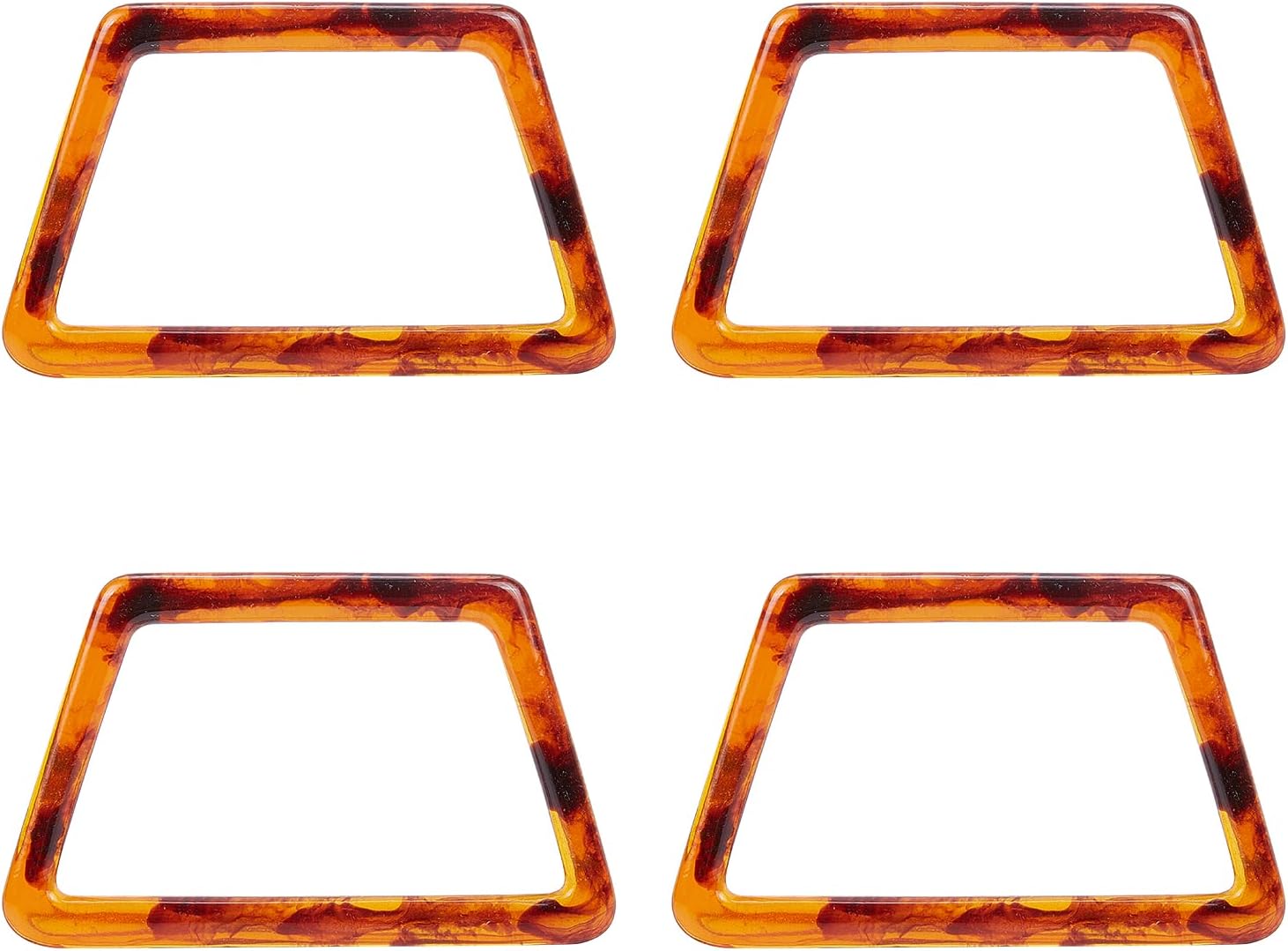 PH PandaHall 4pcs Trapezoid Bags Handles Decorative Handbag Handle Purse Handles Replacement for Handmade Beach Bag Handbags Straw Bag Crocheted Purse Making - Image 7