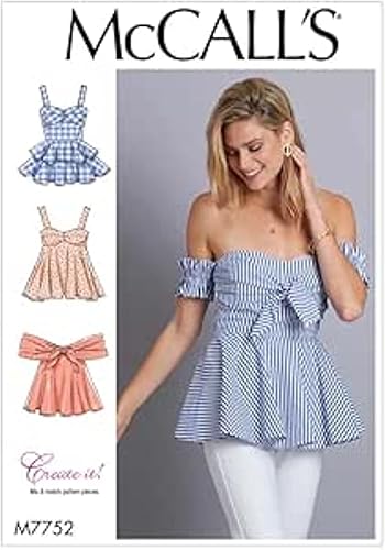 McCall's Patrones Tops Patrón de costura, E5 (14-16-18-20-22)