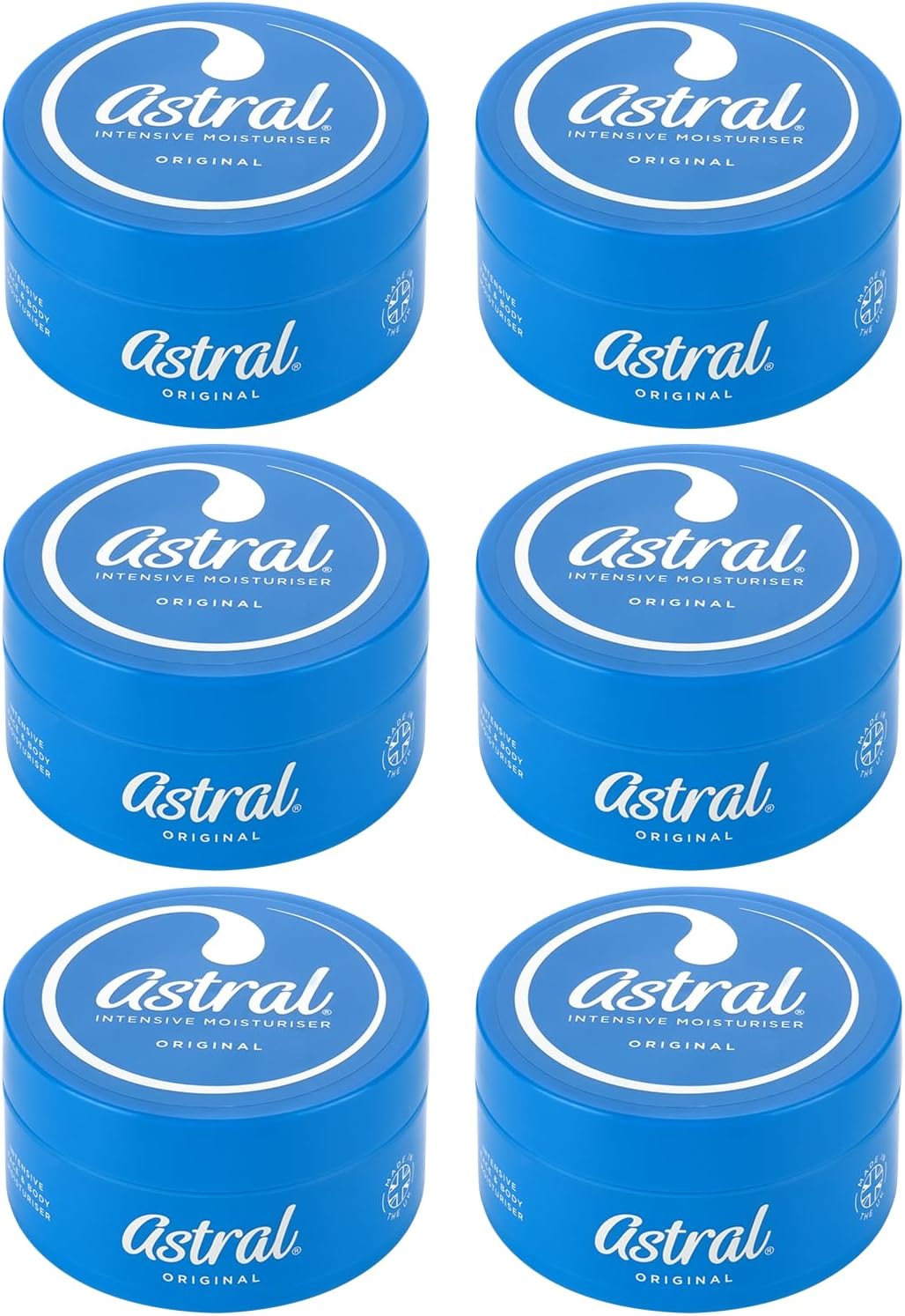 Astral Face & Body Intensive Moisturiser Cream 200ml (Pack of 6)
