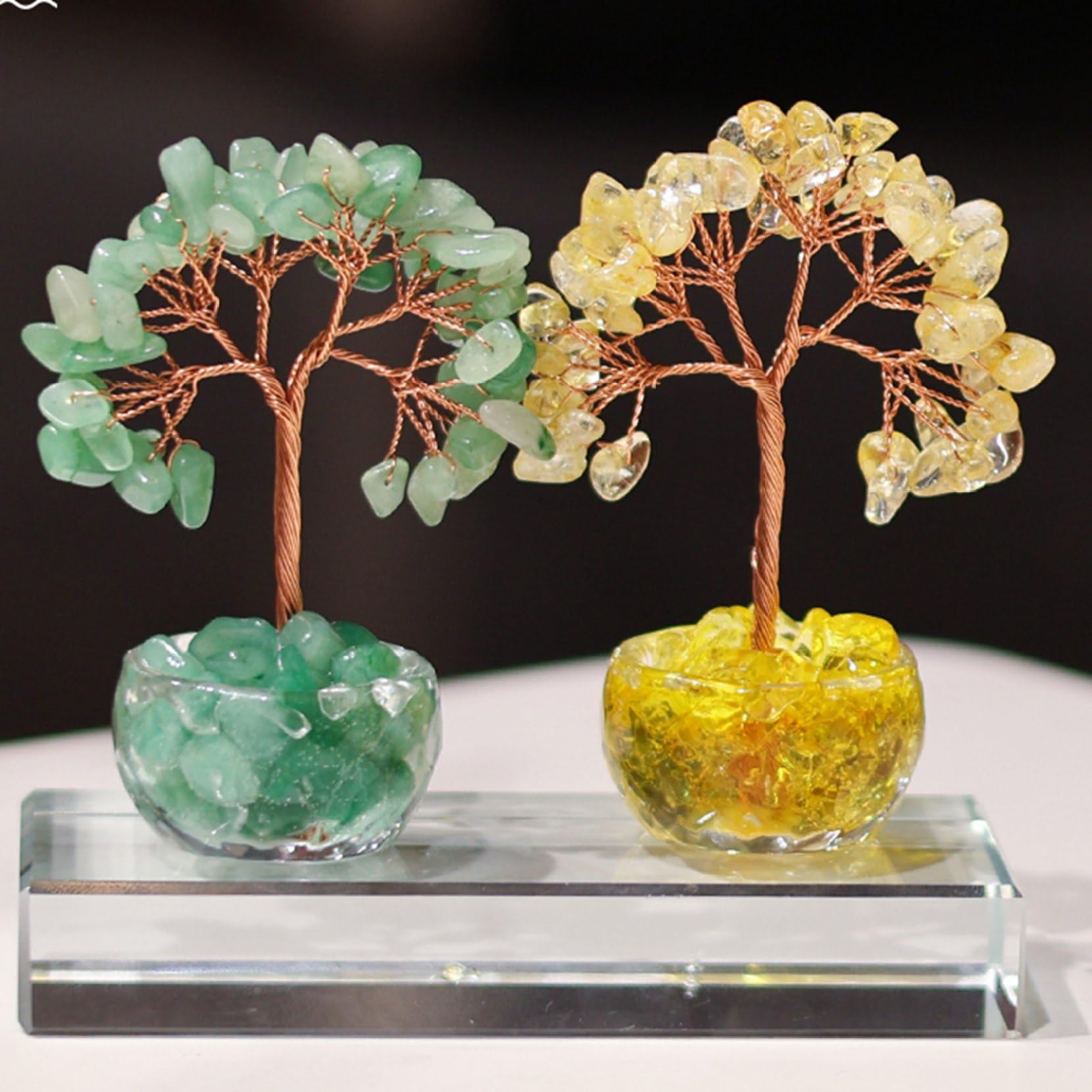 Amazon.co.jp: 天然水晶樹 九尾狐 キツネ クリスタルツリー シトリン