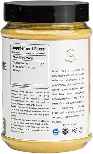 Miniatura 2 de bixa BOTANICAL Forest Flame Tree Powder (PalashButea Monosperma), suplemento natural de hierbas para la salud del tracto urinario para hombres y