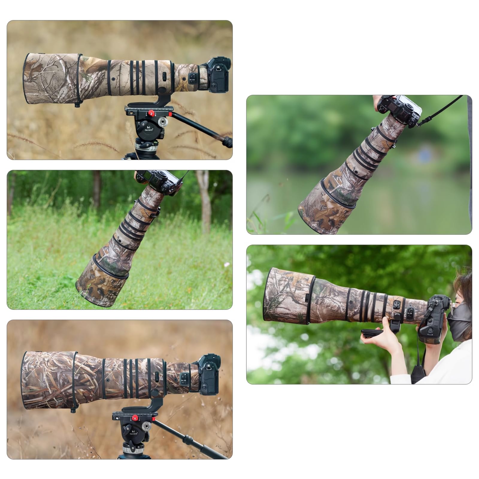 Osłona obiektywu do Nikon Z 400 mm F/2.8 TC VR S pokrowiec ochronny obiektywu aparatu kamuflażowego (kolor: kamuflaż #zwiędła trawa - wodoodporna) osłona przeciwdeszczowa