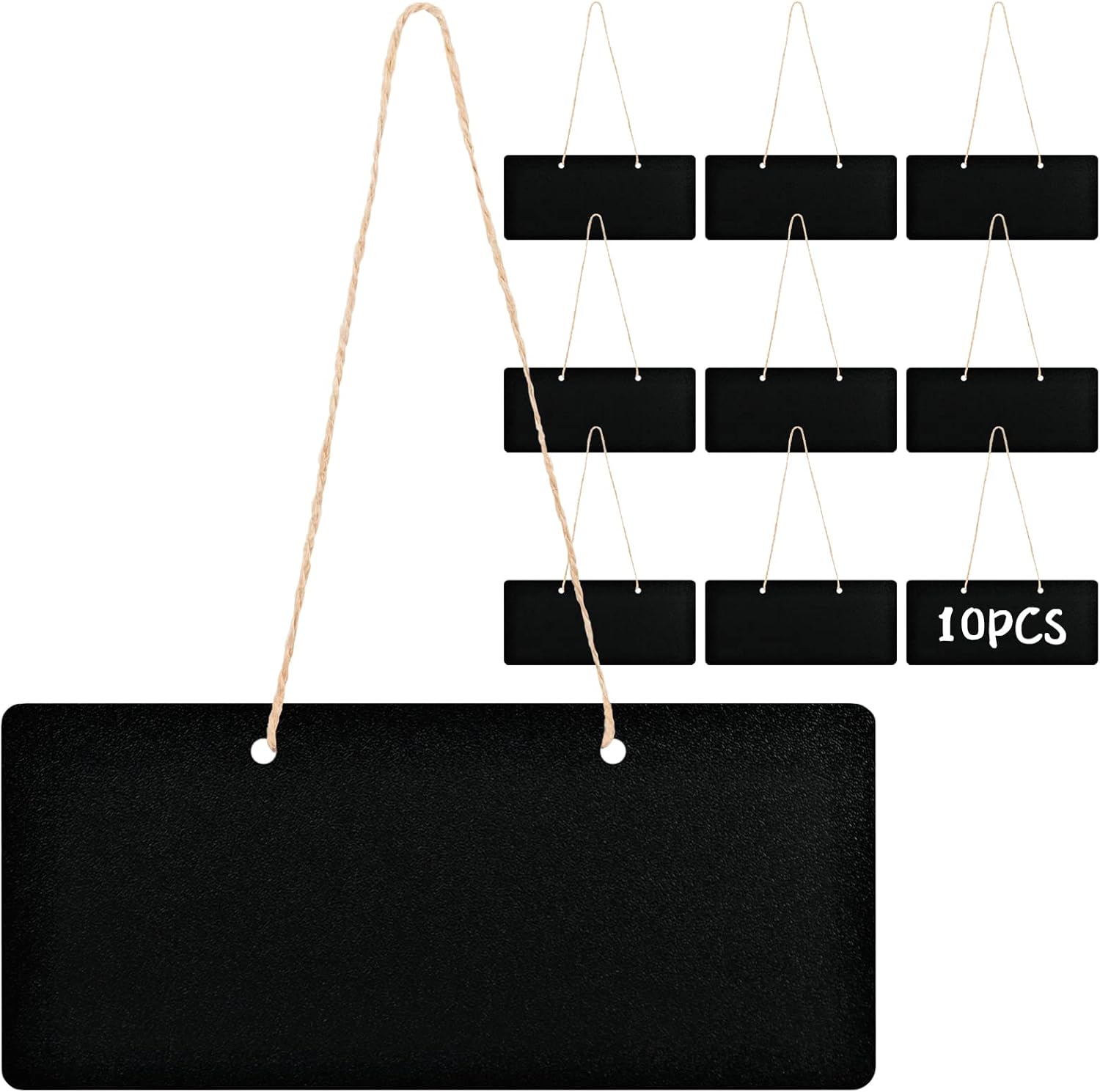 10 pcs Small Hanging Chalk Board Sign, Mini Hanging Chalkboard Sign