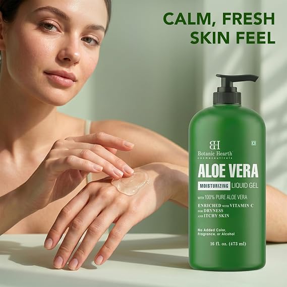 Botanic Hearth 100% Pure Aloe Vera Moisturizing Liquid Gel 16 fl. oz