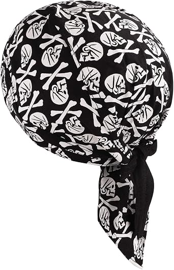 Skull Cap Motorcycle Helmet Liner Biker Head Wrap Cover Scarf Pirate Hat Bandana Running Beanie Cap C