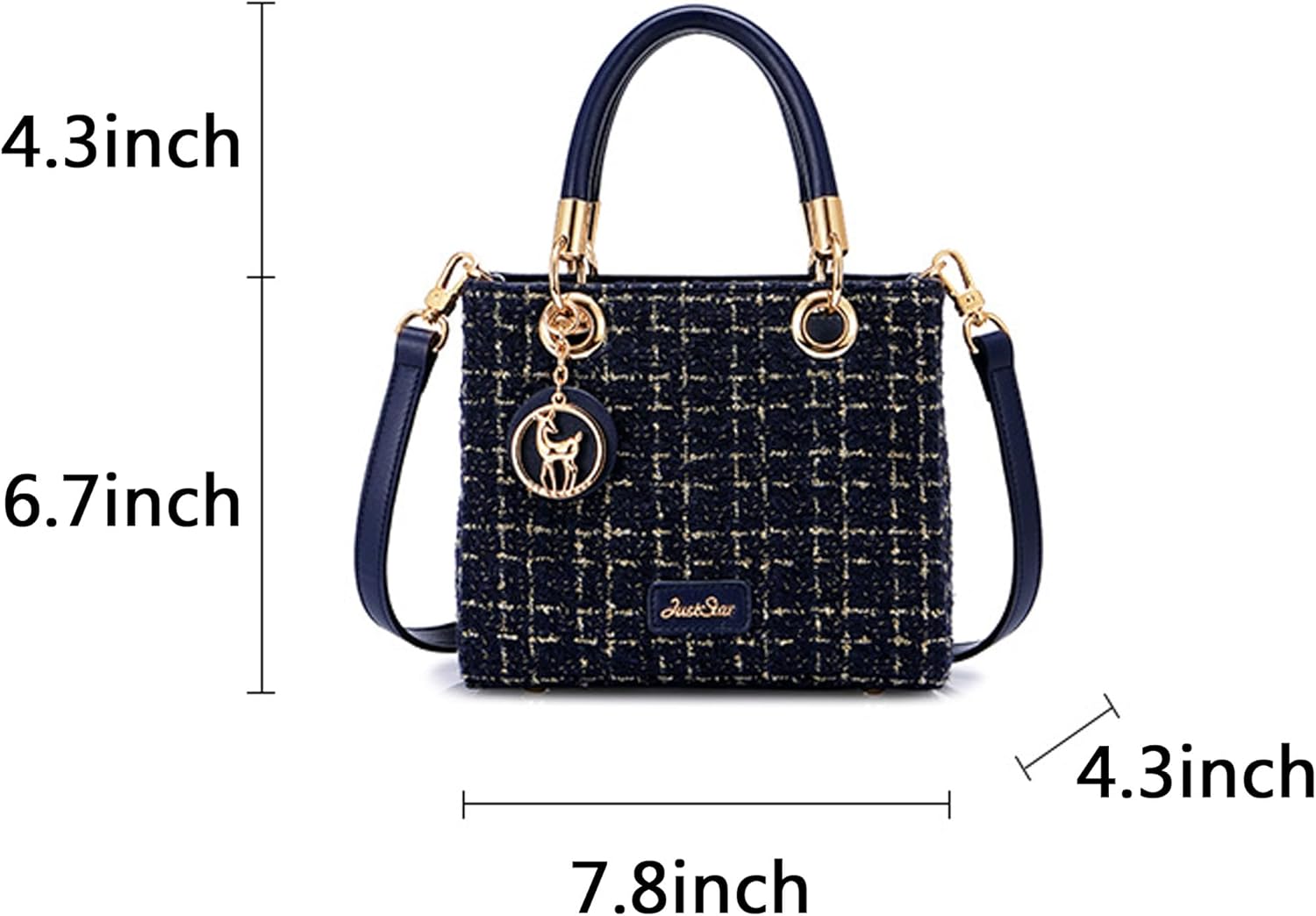 Quilted Shoulder Bag Purse for Women Fashion Tweed Pearl Clutch Handbag Designer Small Crossbody Bag, with Chain Strap