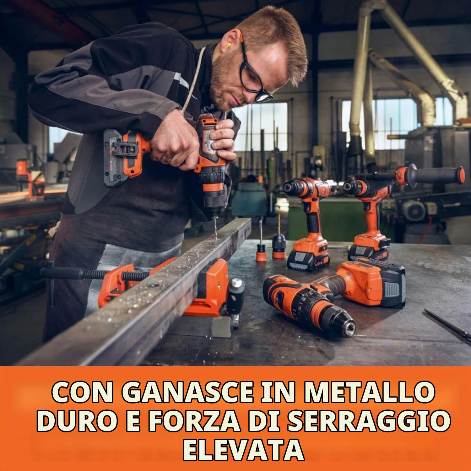 FEIN Mandrino Autoserrante Portapunta per Coppia Massima 120 Nm, in Metallo, per Avvitatori a Batteria con Attacco QuickIN/QuickIN MAX