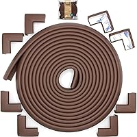 Vista 19 de Roving Cove Slimfit - Protector de borde de esquina a prueba de bebés (borde pequeño de 15 pies, 4 esquinas), protector de parachoques de seguridad