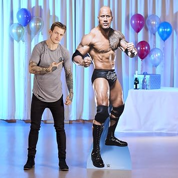 Star Cutouts Ltd SC1239 Official WWE The Rock Dwayne Johnson 'Just Bring It', Lifesize Cardboard Cutout,195 cm Tall