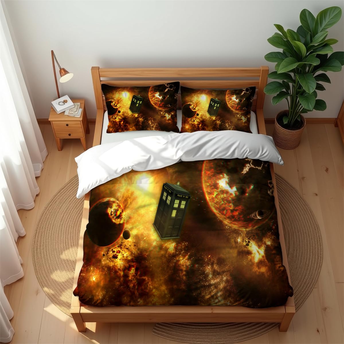 Premium Hotel Style Bedding Set Doctor 3PCS Soft Cotton Rich Quilt Cover for All Seasons (DW 02,220x230cm(King))