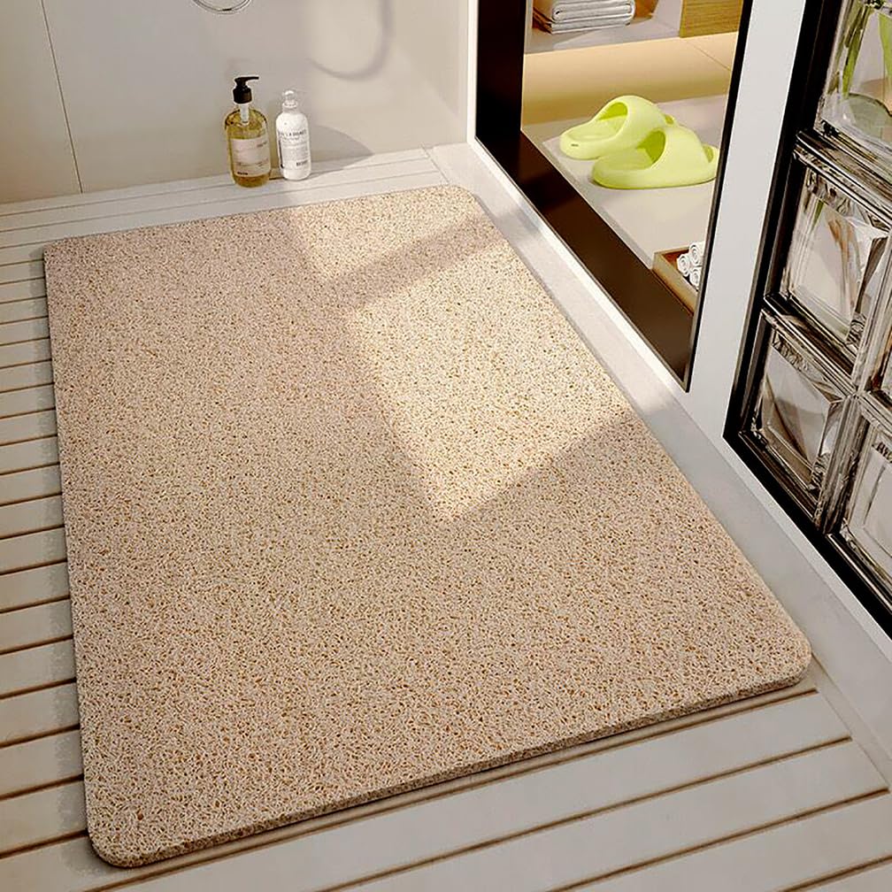 Alfombra Ducha Antideslizante 100x100 cm Alfombrilla Ducha Antideslizante Simplicidad Moderna Alfombra Antideslizante Ducha PVC Suave y cómodo，Alta Permeabilidad al Agua