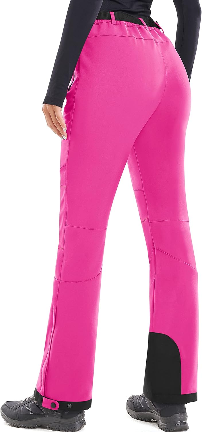 Heathyoga Snow Ski Pants Women Waterproof Softshell Insulated Fleece Lined Snowboard Pants Hiking Pants for Winter Outdoor - Image 2