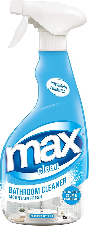 Max Clean Bathroom Cleaner with a Mountain Fresh Fragrance 500ml, 12 ...