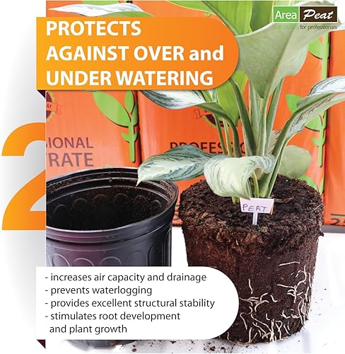 Miniatura 3 de Tierra para macetas para interiores y exteriores. Medios de cultivo de turba de calidad profesional de invernadero. Protege contra el exceso y el