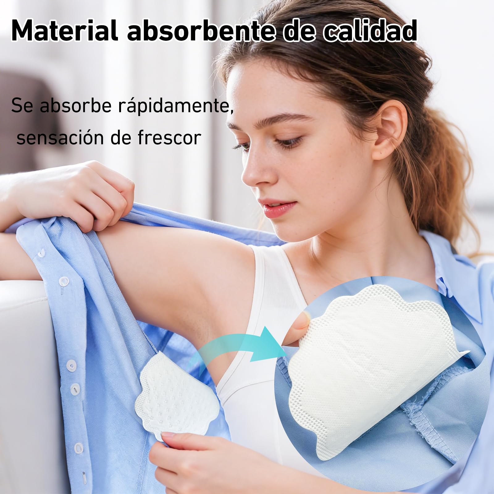 Almohadillas Axilas Sudor, Protectores Axilas Ropa, Absorbentes Axilares Invisibles y Transpirables, Antisudor Ropa Camisas, 40/80 Unidades (80 Piezas)