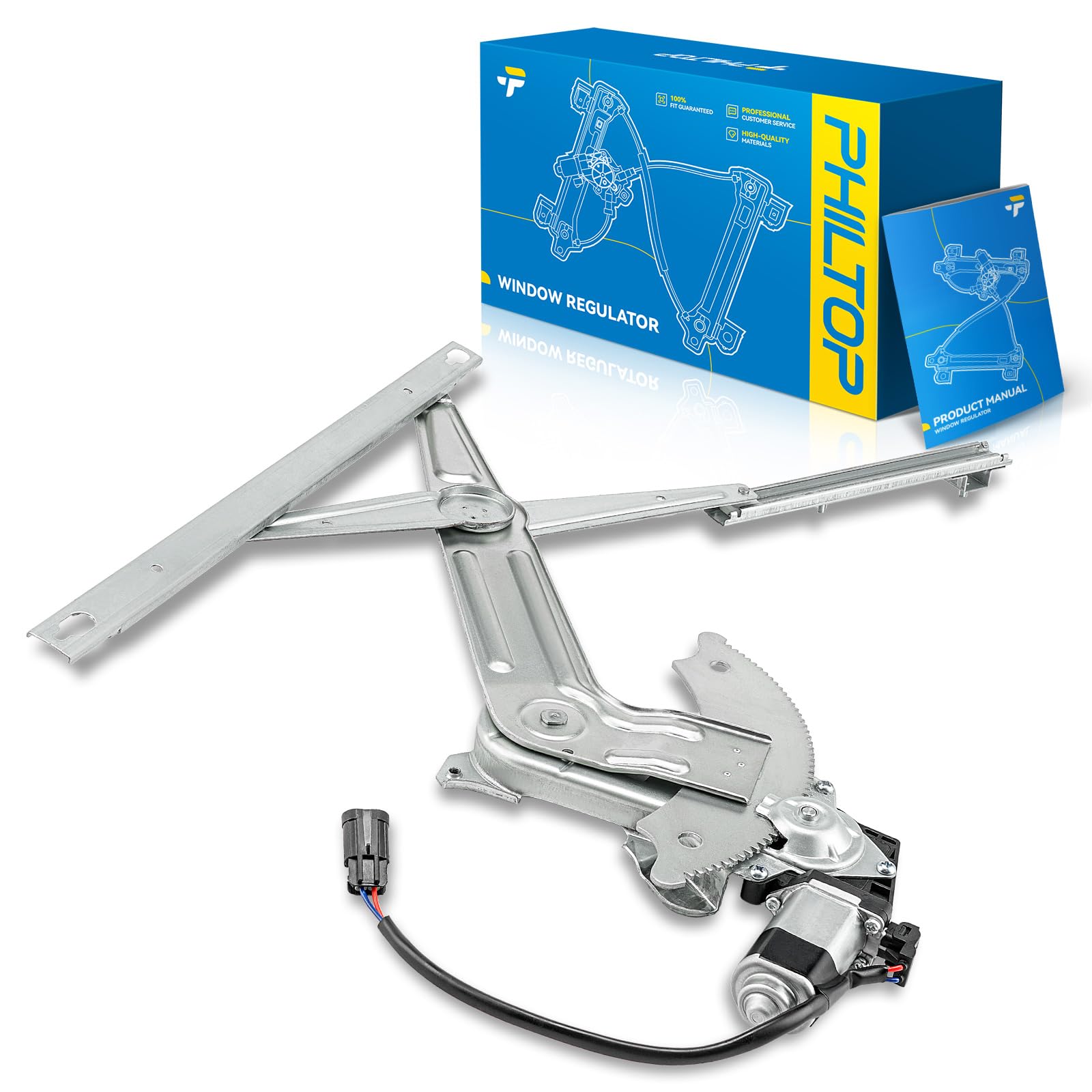 PHILTOP 741-422 Power Window Regulator w/Motor Front Left Driver Side