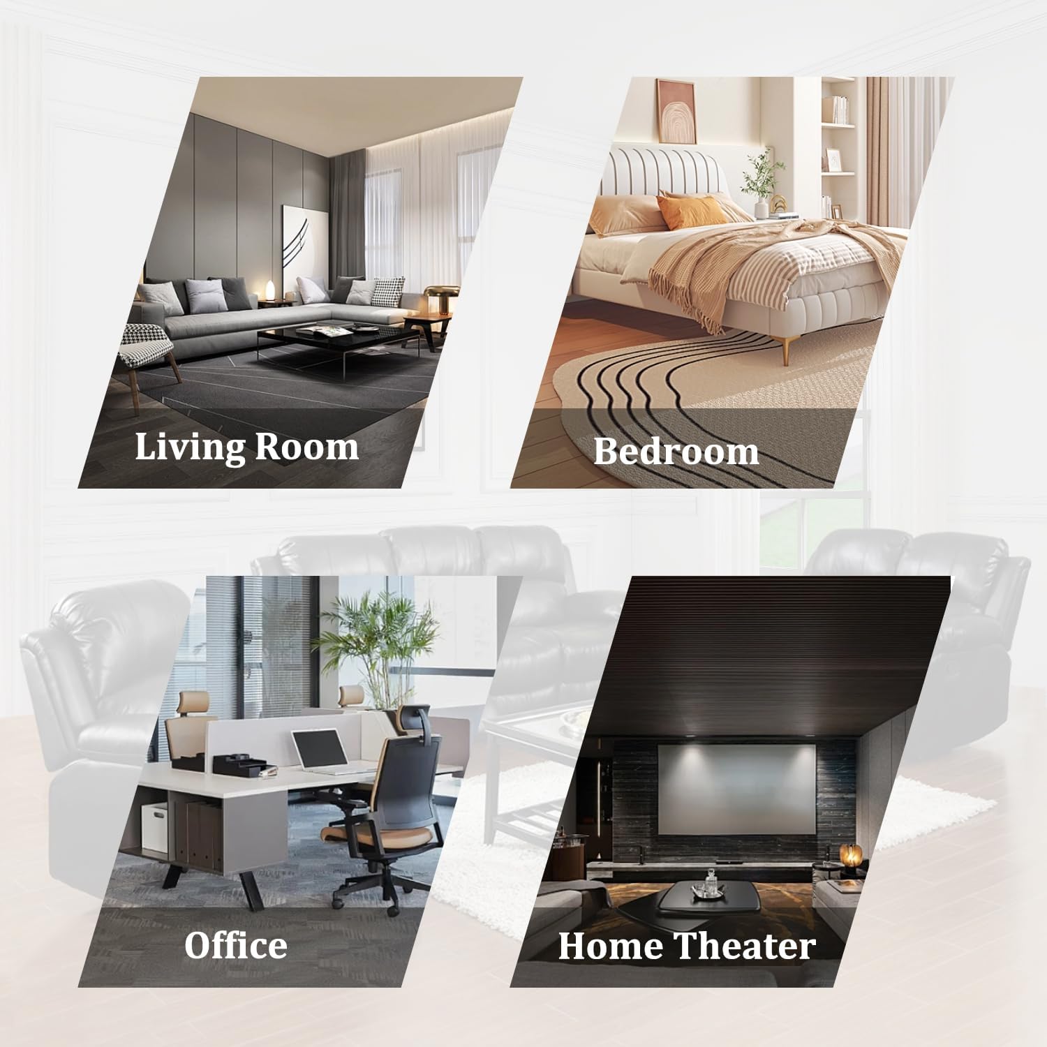 Black Leather Recliner Chair, Maunal Reclining Chair Living Room Furntiure Set for Home/Office/Apartment - 1 Piece