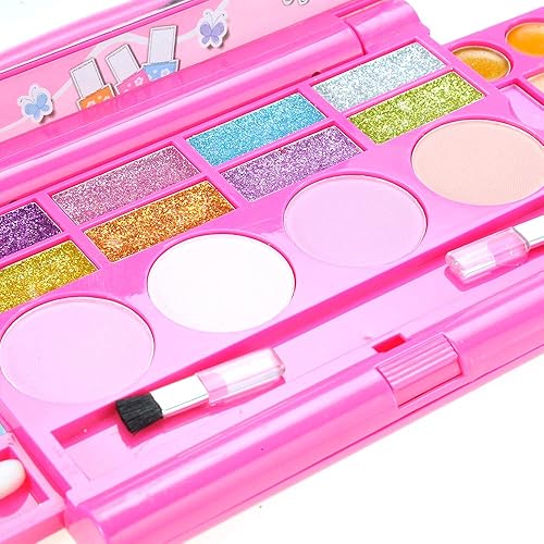 Miniatura 4 de PowerTRC Juego de maquillaje lavable para niños  Kit de maquillaje plegable con espejo  Paleta de juguetes de maquillaje cosmético  Seguro y no