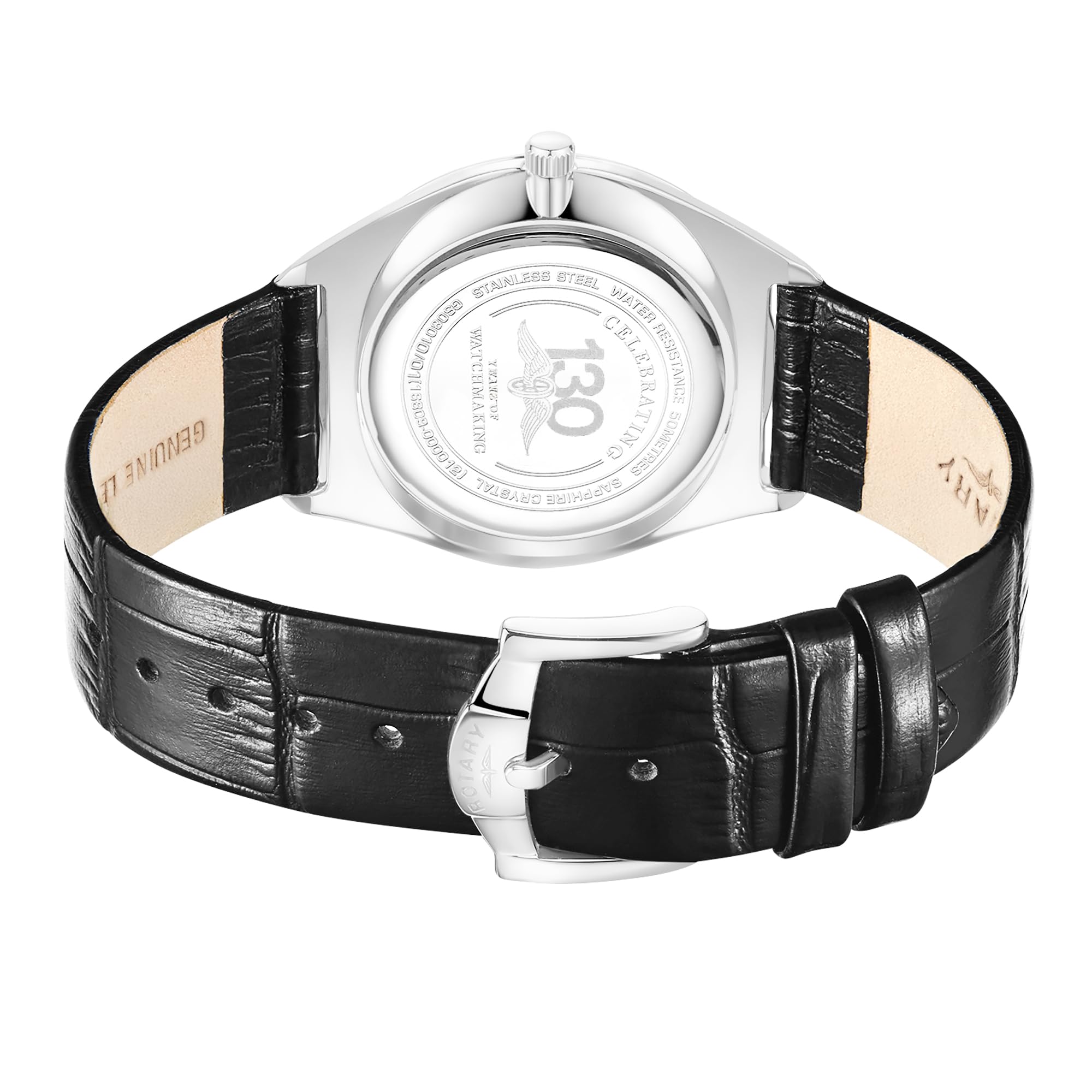 Rotary Herren Ultra Slim Quarzuhr mit Lederband