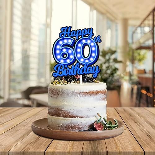 Miniatura 47 de Blue Glitter Happy Birthday 15th Cake Topper Let’s Glow Crazy Party Theme Decoration Supplies Boys Girls Happy Birthday 15 Anniversary Party Decor