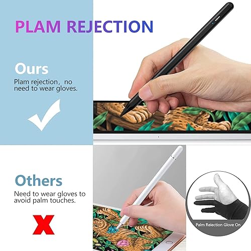 Miniatura 87 de Lápiz óptico para iPad 2018-2023 con rechazo de palma, lápiz activo para iPad de 10ª/9ª/8ª/7ª/6ª generación, para iPad Pro de 11/12.9 pulgadas