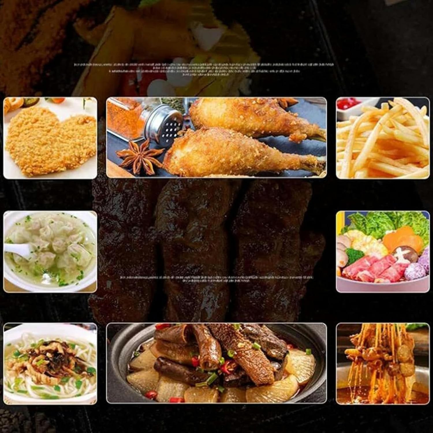 Commercial Deep Fryer W/2 Removable Baskets Lid,20l Countertop Stainless Steel Dual Tank Kitchen Frying Machine,for French Fries,Donuts,Home,Kitchen,Restaurant