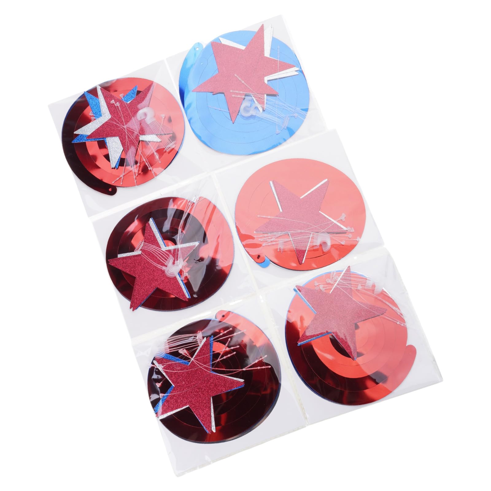 Star Shaped Spirals Hanging Decoration for Independence Day Perfect for Indoor Outdoor Party Decorating Supplies Nationalistic Party Deck