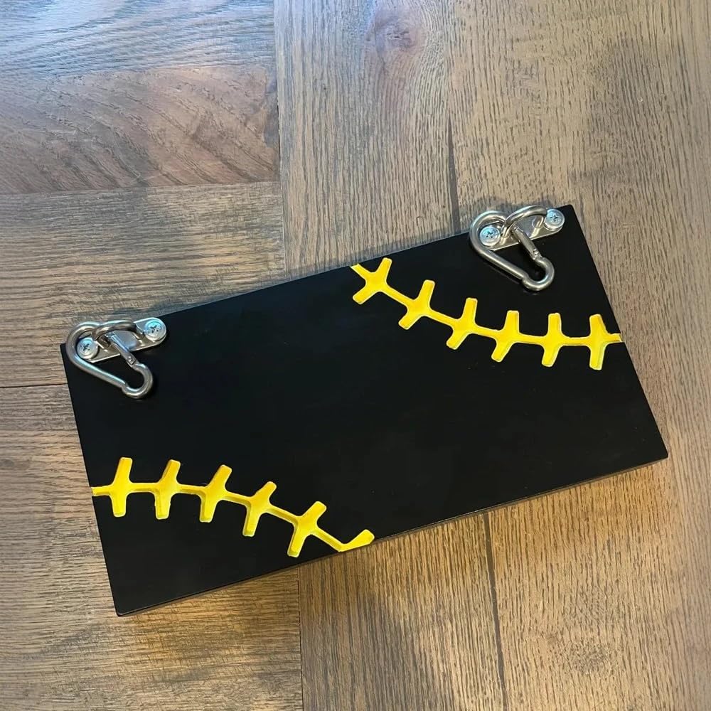 Personalized Adjustable Portable Hanging Foot Rest for Baseball Fences, Ergonomic Wood Foot Tray for Fans, Durable & Easy to Install, Removable Foot Support Accessory