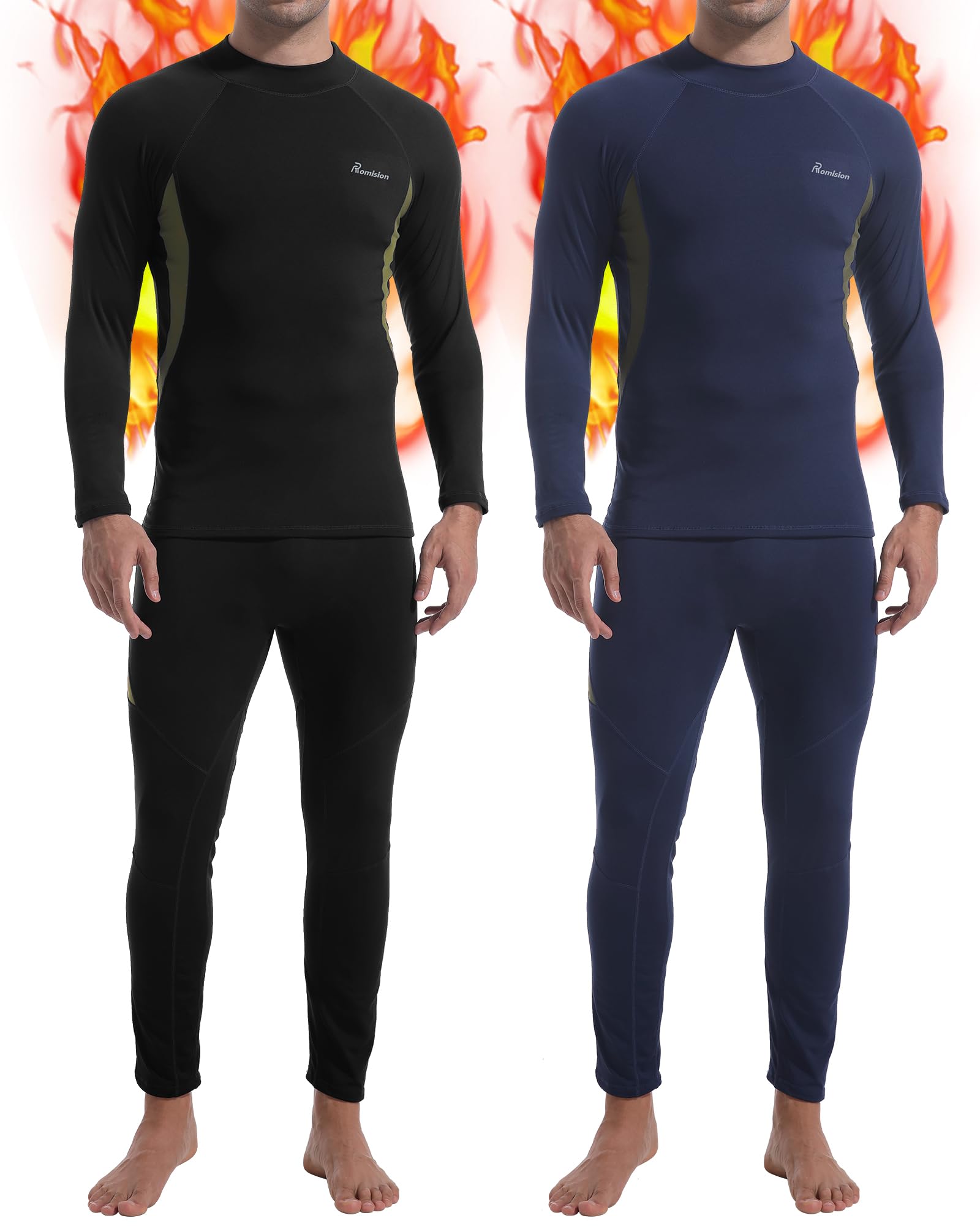 romision Ropa Interior térmica para Hombre, Ropa Interior Funcional, Forro Polar Interior, Ropa Interior de esquí, Conjunto de Ropa Interior térmica Suave