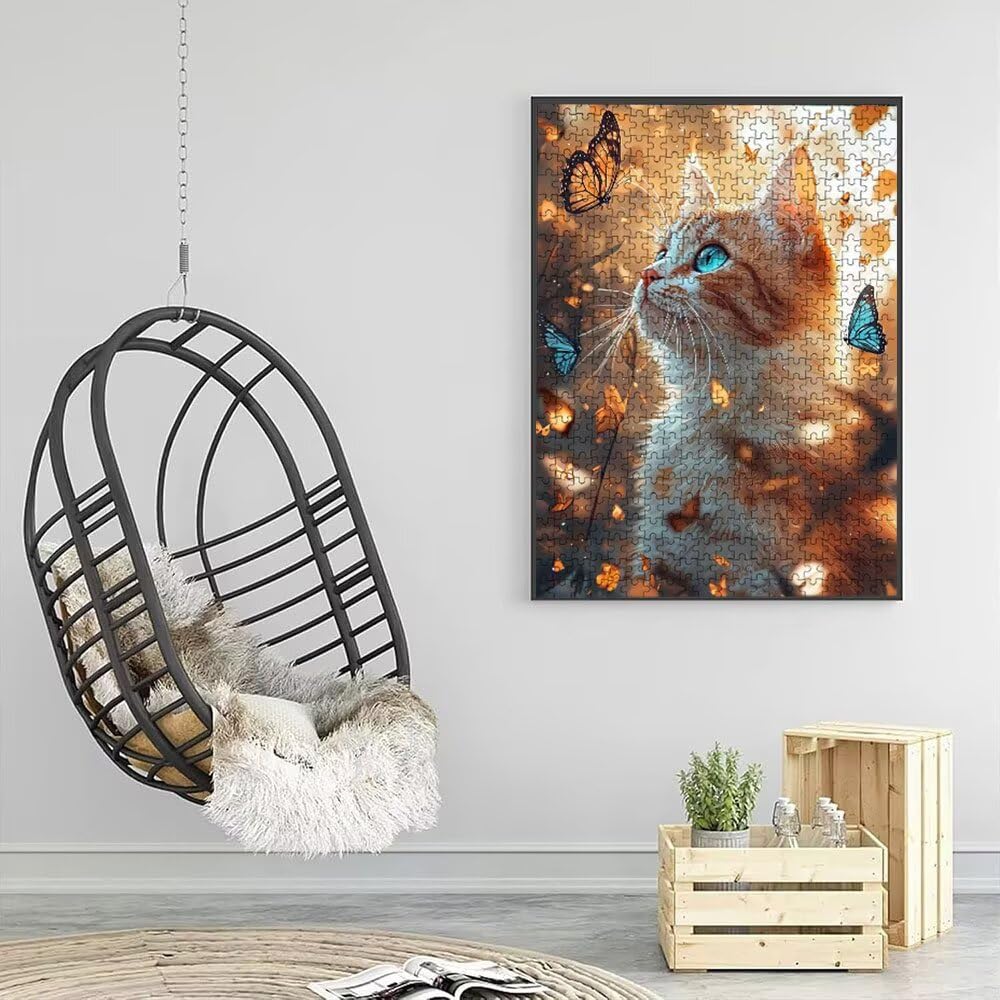Puzzle 4000 Pezzi, Gattino Farfalla 3D Puzzle per Adulti Impegnativo, Educa Puzzles Artistico, Divertente E Stimolante Puzzles Decorativo per La Famiglia, Regalo e Decorazione Pareti DX0YL6-931