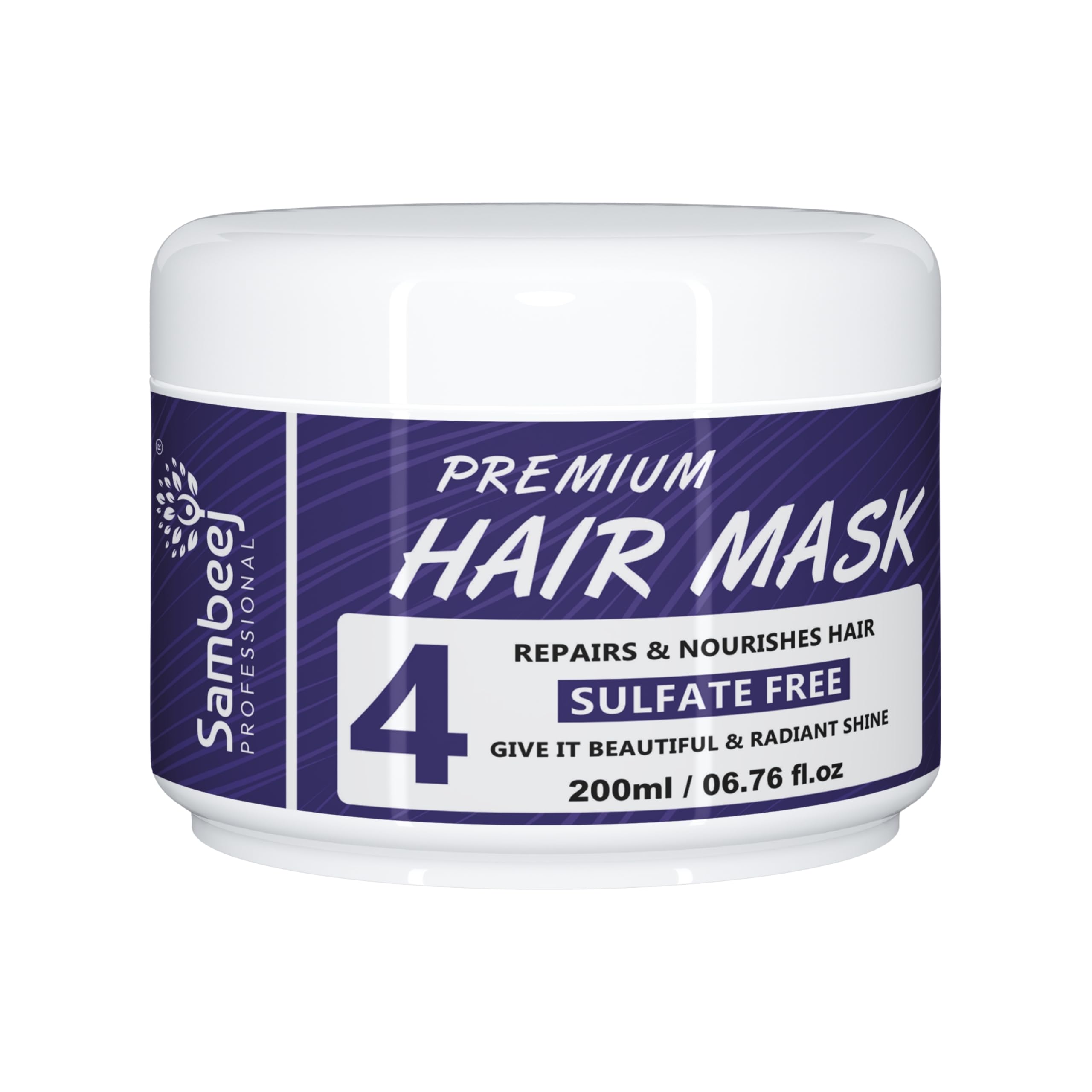 SAMBEEJ Keratin Premium Hair Mask – Biotin, Argan & Coconut Oil for Frizz-Free Hair, Deep Conditioning for Dry and Damaged Hair, Repair and Shine Boost for Colored Hair, Suitable for All Hair Types