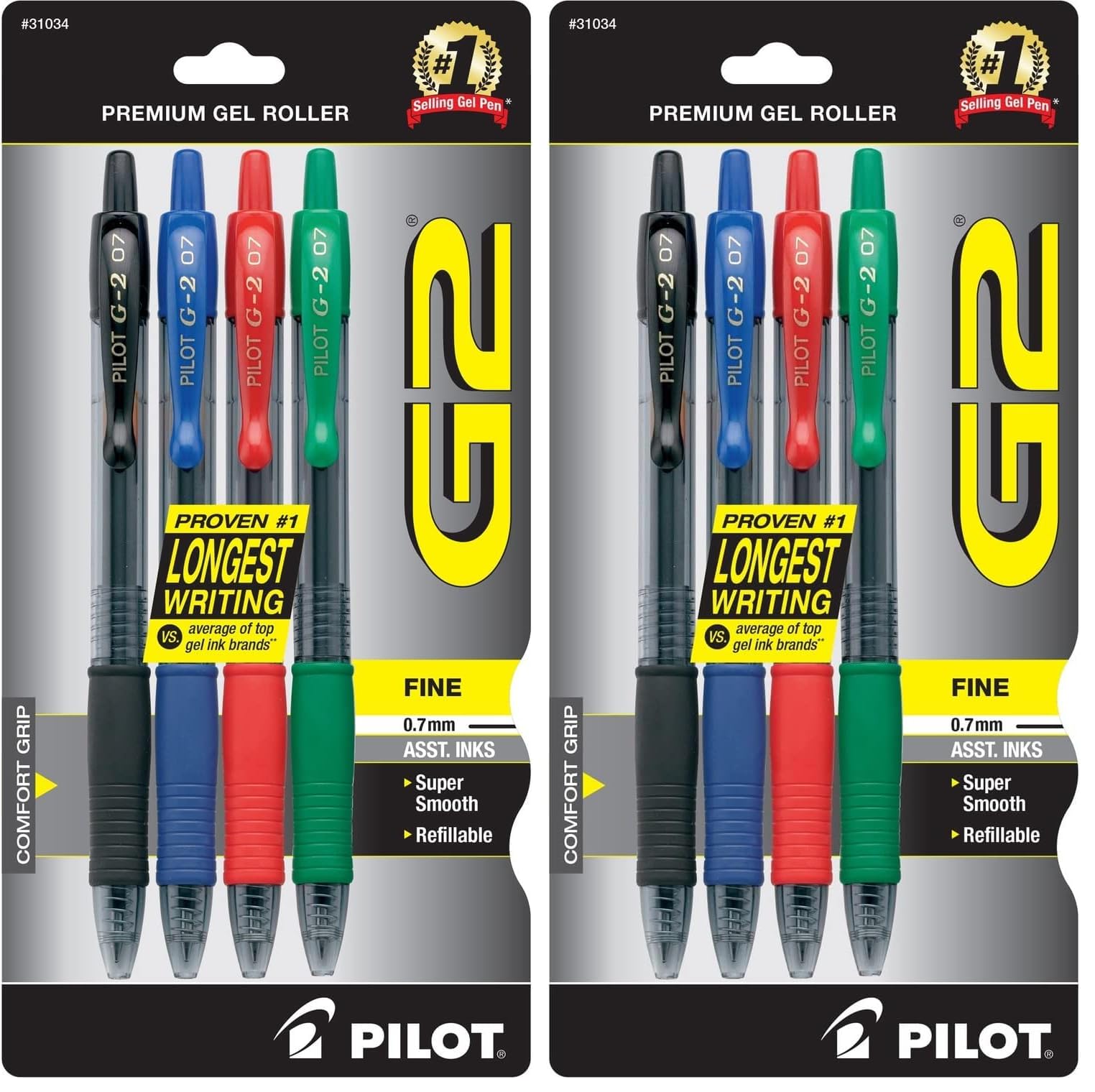 Pilot G2 Premium Gel Pens - Blue Ink 4-Pack -12