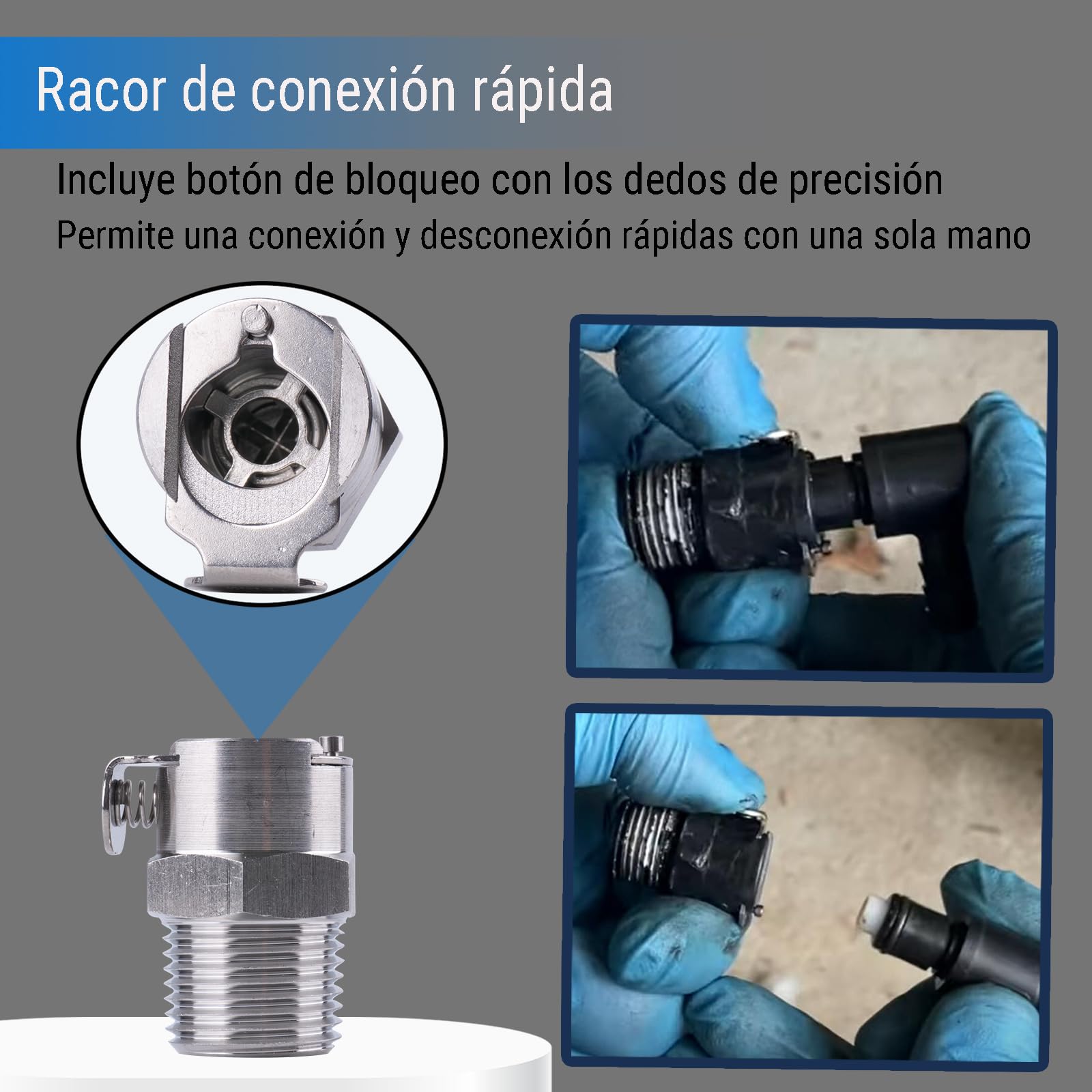 Conector de Toma de Bomba de Combustible NPT 3/8, Compatible con BMW Motocicleta Incluyendo S1000RR, R1200GS, R1200RT, K1200R, K1300R & K1600GTL
