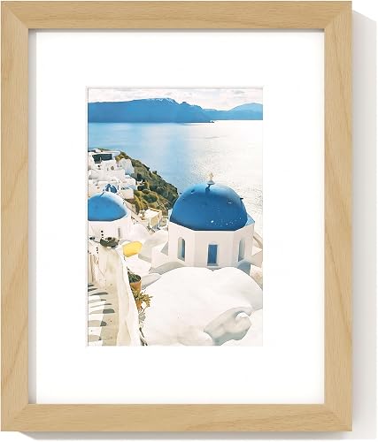 Axeman 8x10 Picture Frame - Solid Beech Wood Frame, Beech
