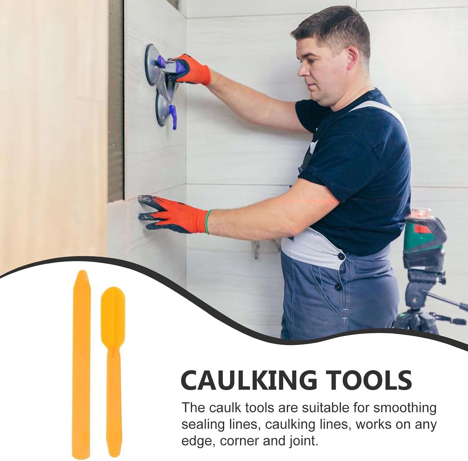 20 Sets Caulking Glue Scraper with Silicone Grip for Home Sealing