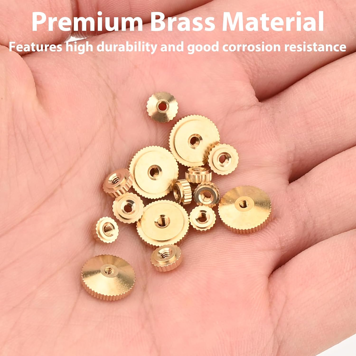 15 Pcs Brass Clock Hand Nut Assortment 5/6/10mm OD for Grandfather Wall Mantel Clock Parts Smooth Timekeeping
